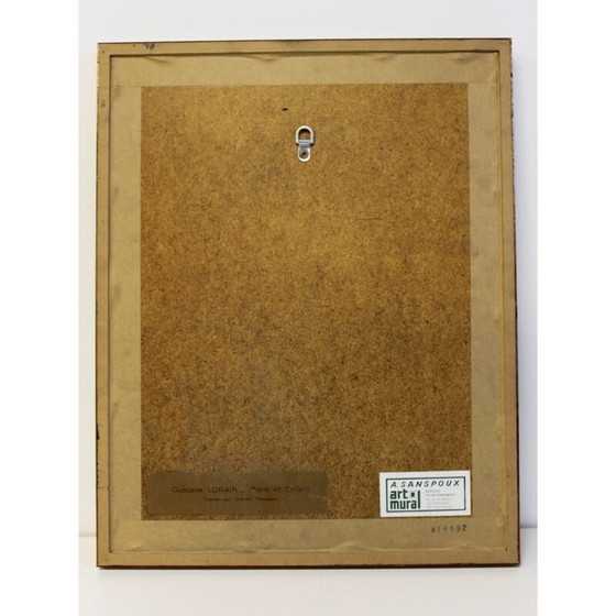 Image 1 of Vintage-Lithographie "Mutter und Kind" von Gustave Lorrain, 1930