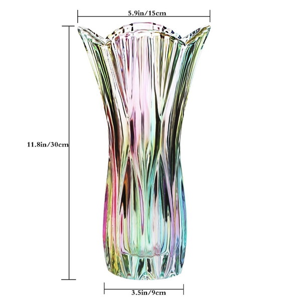 Image 1 of Bunte Vase Kristallglas