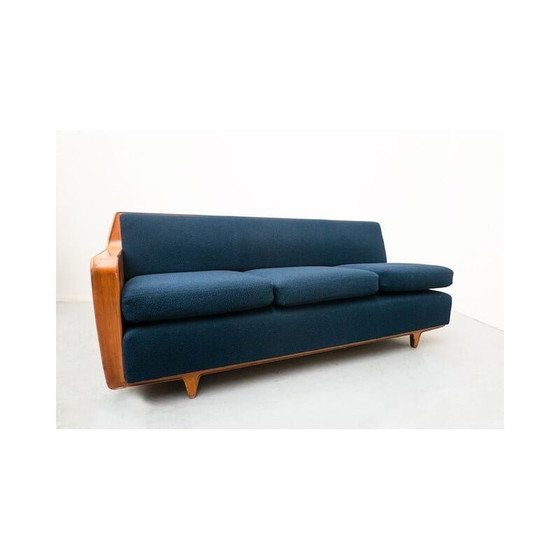 Image 1 of Blaues Sofa aus der Mitte des Jahrhunderts von Melchiorre Bega, Italien 1950er Jahre