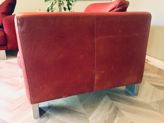 Image 1 of Sessel Topform aus rotem Leder Panhard