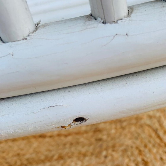 Image 1 of Weiße Rattan-Wohnzimmergarnitur im Vintage-Stil, 1970