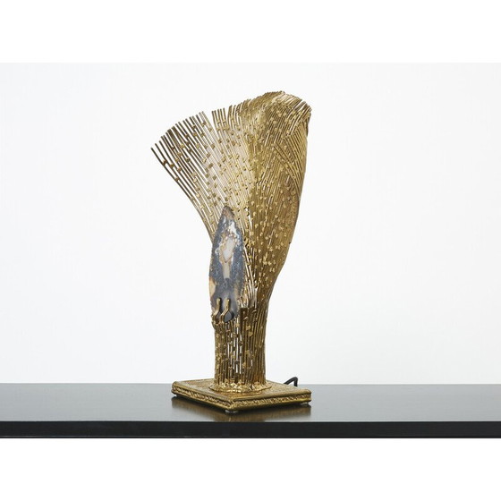 Image 1 of Alte Messinglampe von Henri Fernandez für Maison Honoré, 1970er Jahre