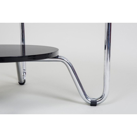 Image 1 of Schwarzer und weißer Couchtisch von Kovona, Tschechoslowakei 1950