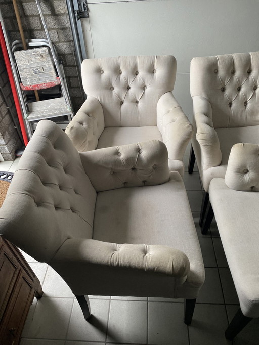 6 Chester Field Chairs