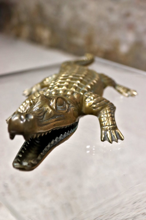 Vintage Messing Krokodil