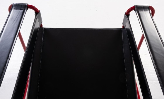 Image 1 of Knoll Wassily B3 Rot Matt-Neu-Ungebraucht Serie 2024 In Schwarz Leder Von Marcel Breuer