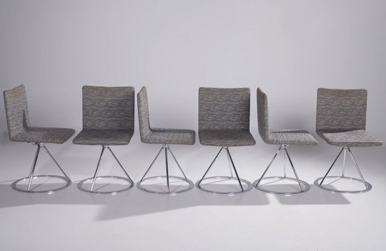 Image 1 of Alberto Salvati & Ambrogio Tresoldi für Saporiti Satz von 6 "Dania" Stühlen