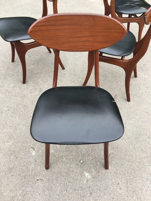 4x Stuhl Teak 50s