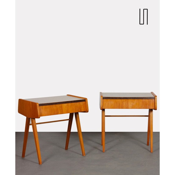 Image 1 of Ein Paar Nachttische aus Holz und Formica, 1970