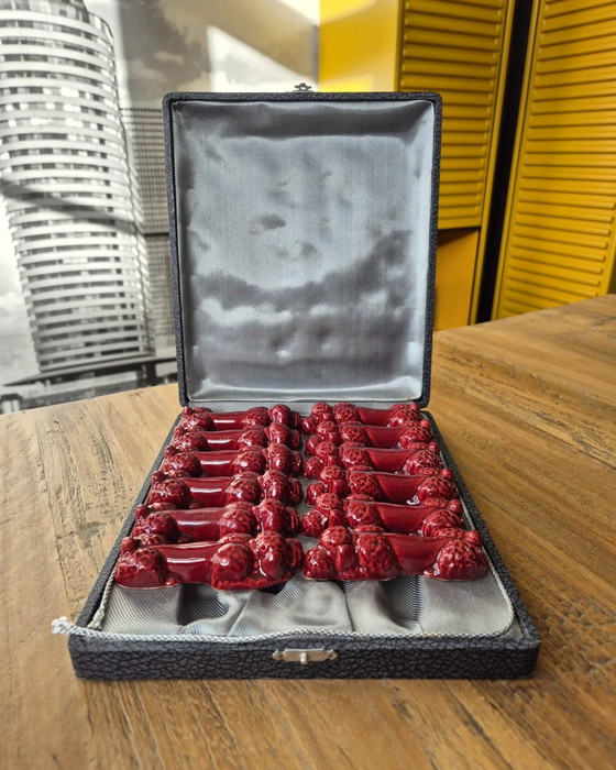 Image 1 of Französische Besteckhalter aus Keramik - Pudeldesign