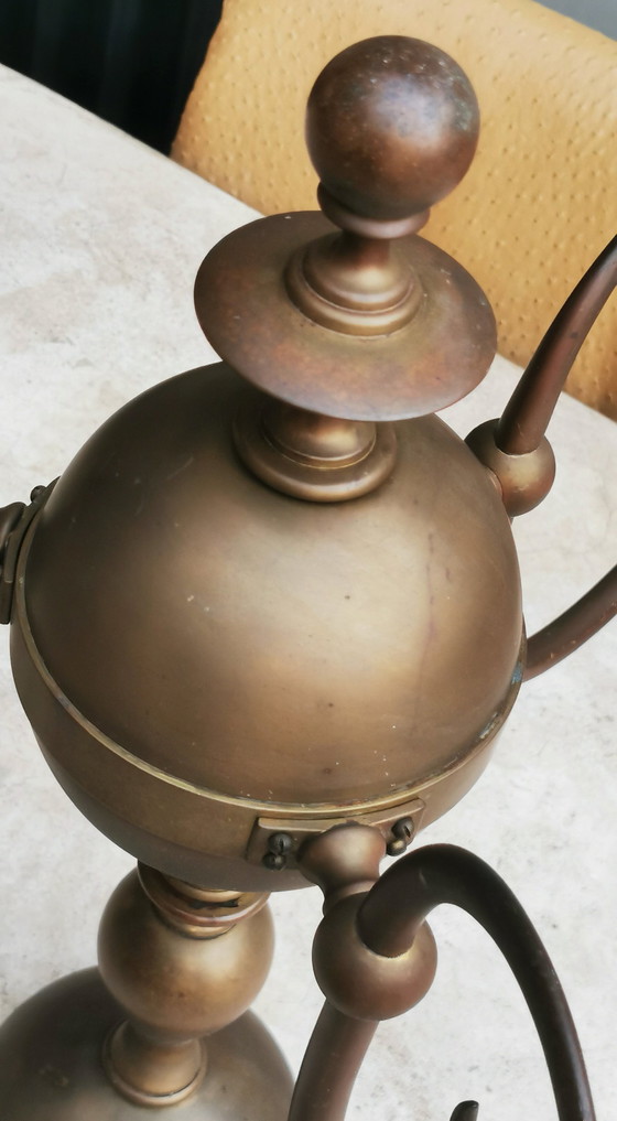 Image 1 of 3 Lampen Kronleuchter aus Messing