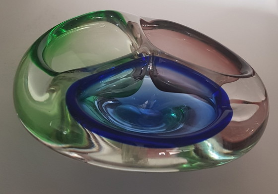 Image 1 of Schale aus Muranoglas mit 3 Öffnungen
