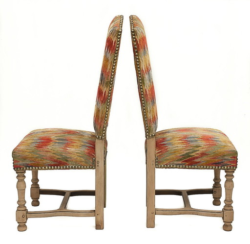 Paar Hohe Stühle Vintage, 1950