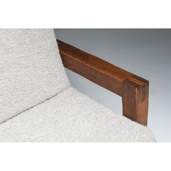 Image 1 of Vintage Rustic 2 Platz Primitive Sofa in Bouclé 1960s