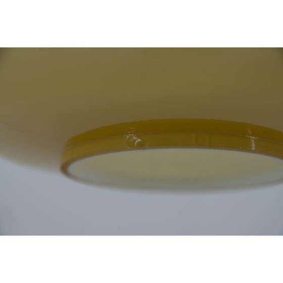 Image 1 of Mid Century Pendelleuchte aus Glas und Messing, 1960er Jahre