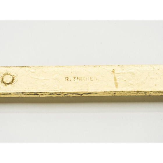 Image 1 of Schmiedeeiserne Nisttische mit Blattgold von Robert Thibier, 1960