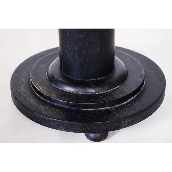 Image 1 of Art-Deco-Sockel aus Eiche und Messing von Josef Franz Maria Hoffmann für die Wiener Werkstätte, Österreich 1920