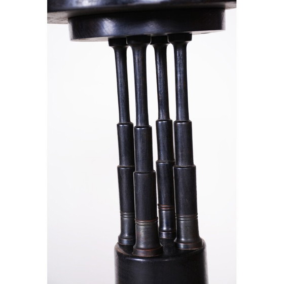 Image 1 of Art-Deco-Sockel aus Eiche und Messing von Josef Franz Maria Hoffmann für die Wiener Werkstätte, Österreich 1920