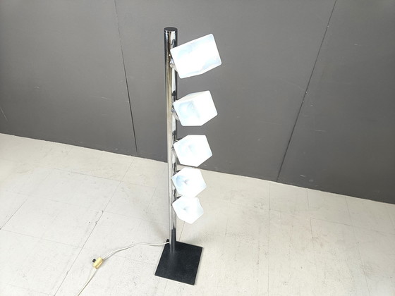 Image 1 of Vintage Glas Würfel Stehlampe, 1970S
