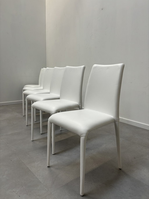 6x Pelle Fiore Esszimmerstuhl Leder