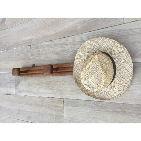 Image 1 of Vintage Garderobe aus massiver Eiche mit 3 Haken