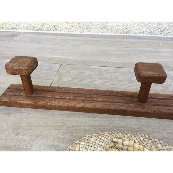 Image 1 of Vintage Garderobe aus massiver Eiche mit 3 Haken