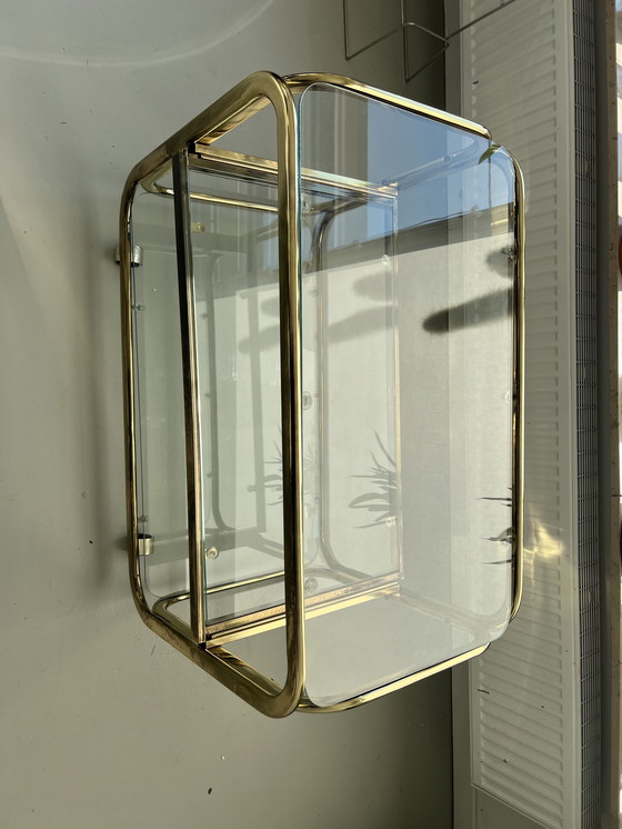 Image 1 of Vintage Glas & Metall Bar Trolley 80'S