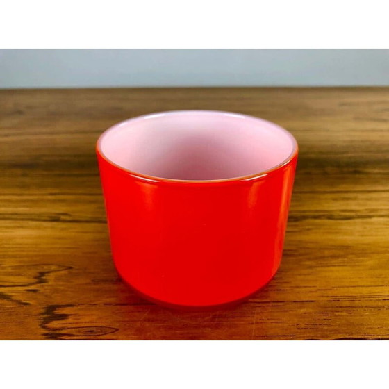 Image 1 of Sahnegießer und Zuckerdosen aus rotem Glas von Michael Bang, Dänemark 1970