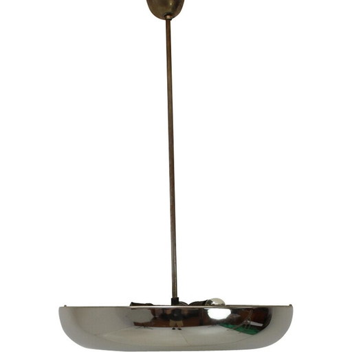 Vintage Bauhaus Ufo Pendelleuchte von Josef Hurka für Napako, Tschechoslowakei 1940er Jahre