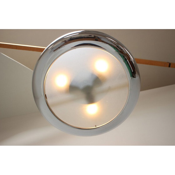 Image 1 of Vintage Bauhaus Ufo Pendelleuchte von Josef Hurka für Napako, Tschechoslowakei 1940er Jahre