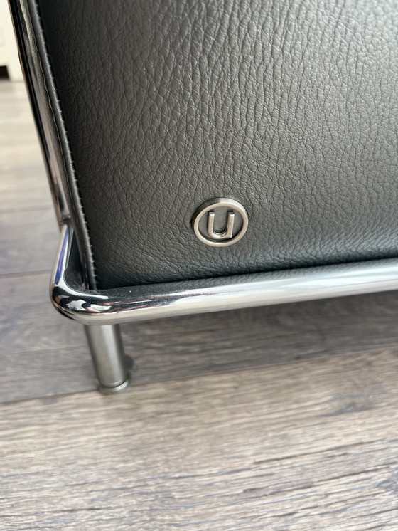 Image 1 of Natuzzi Sessel Stuhl Rohrgestell anthrazitgrau