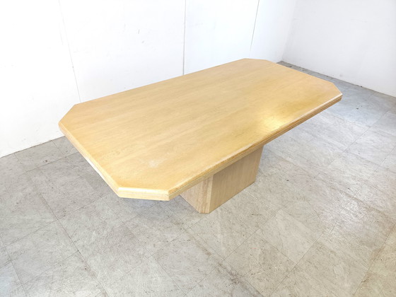 Image 1 of Vintage -Esstisch aus Travertin