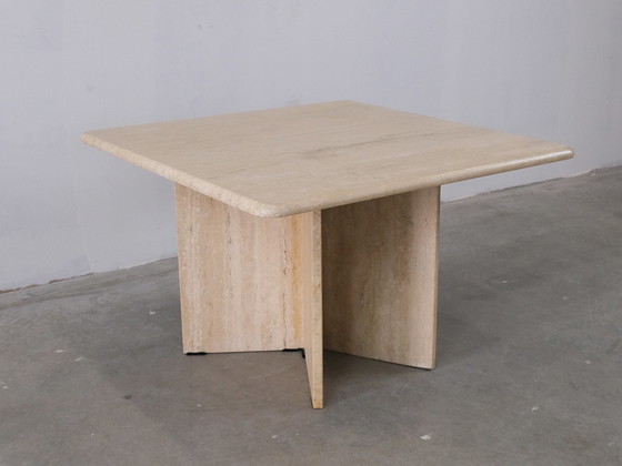 Image 1 of Vintage Travertin Table 