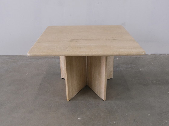 Image 1 of Vintage Travertin Table 