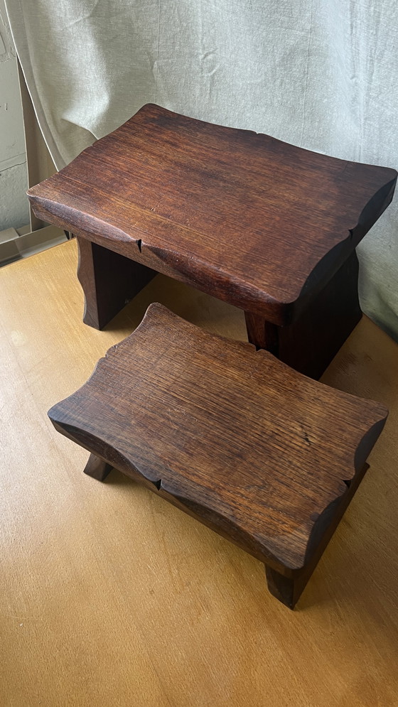 Image 1 of Mimi-Set mit 2 brutalistischen Tischen