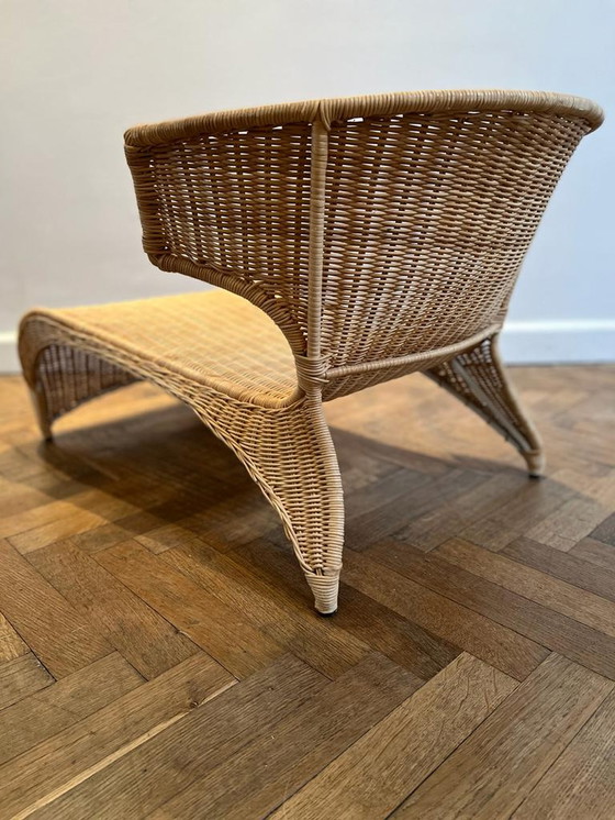 Image 1 of Ikea Savo Rattan-Loungesessel von Monica Mulder
