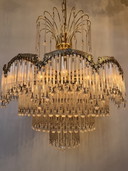 Jugendstil Kronleuchter Opal Bars Pendel
