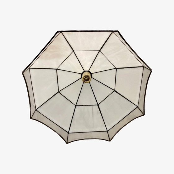 Image 1 of Weiß Lampe im Tiffany-Stil der 1970er Jahre