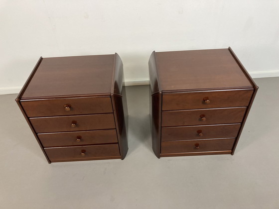 Image 1 of Satz von 2 Vintage Moser Pallisander Furnier Nachttischen