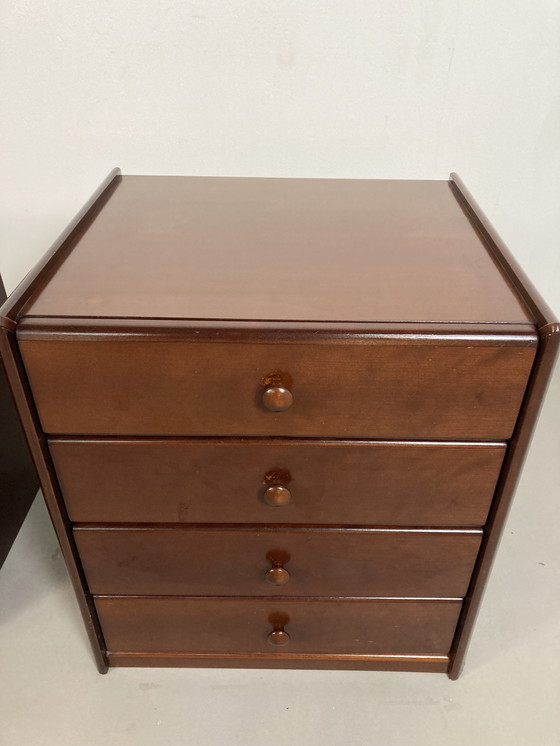 Image 1 of Satz von 2 Vintage Moser Pallisander Furnier Nachttischen