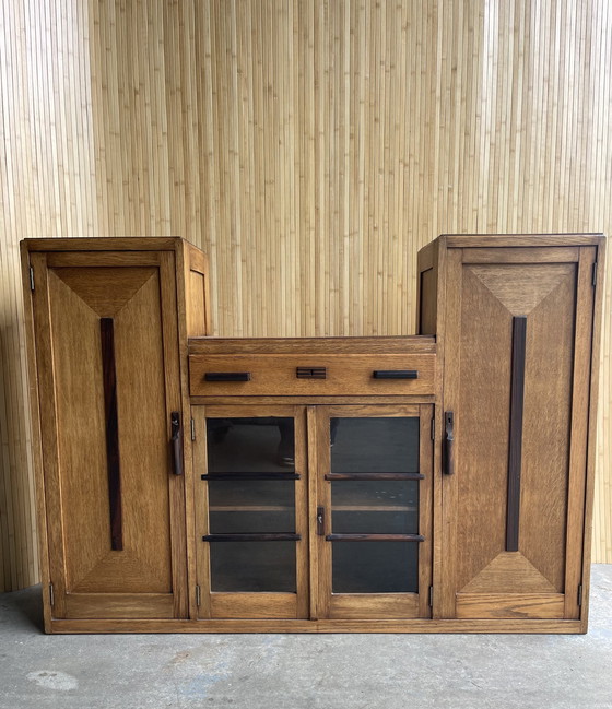 Image 1 of Art Deco Amsterdam Schulschrank / Vitrine