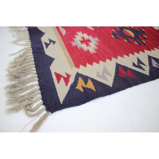 Vintage Kilim Wollteppich, Tschechoslowakei 1960