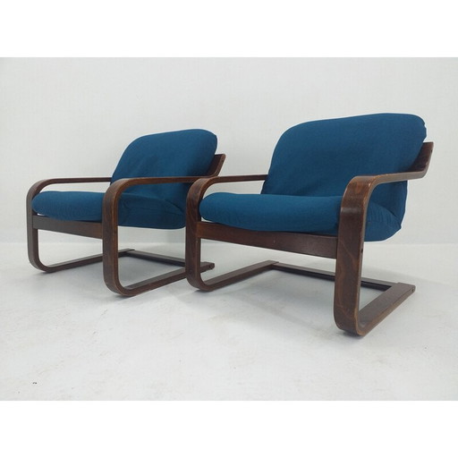 Paar Mid Century Lounge Sessel Westnofa, Norwegen 1970er Jahre