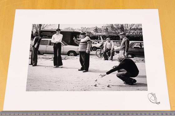 Image 1 of Präzisionswurf - Boulespiel an der Seine - Paris 1976