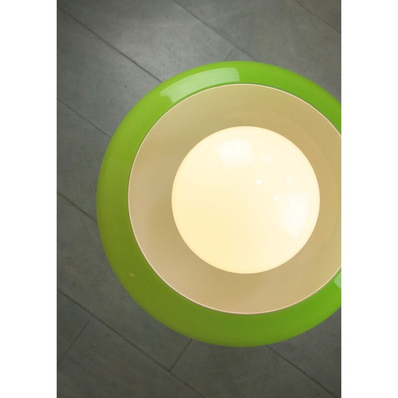 Image 1 of Mid Century Italienische Stehlampe aus grünem Glas