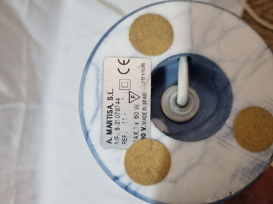 Image 1 of Blauer Marmor Lampenfuß Spain 1970