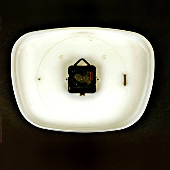 Image 1 of Vintage Wanduhr aus Keramik, Glas und Messing, Deutschland 1950er Jahre