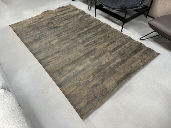 Image 1 of Patchworkteppich Kuhteppich Leder 152x242