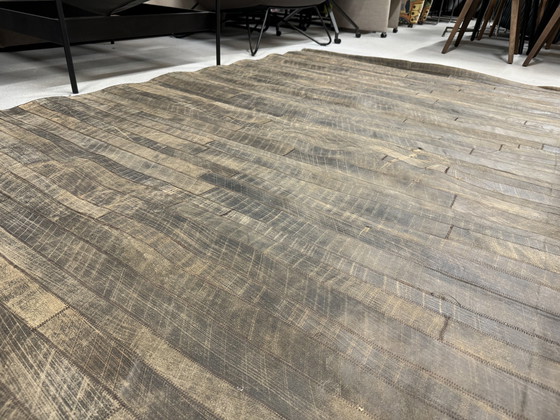 Image 1 of Patchworkteppich Kuhteppich Leder 152x242