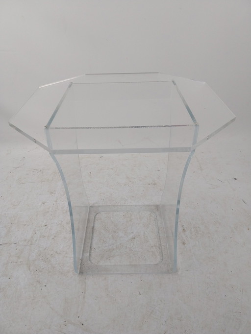 1 X Plexiglas Beistelltisch 1980'S